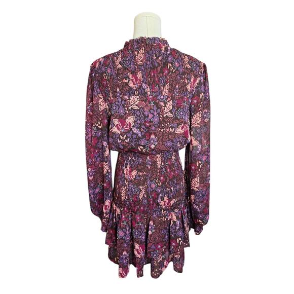 AQUA Multi Color Smocked Ruffle Dress - Picture 4 of 6